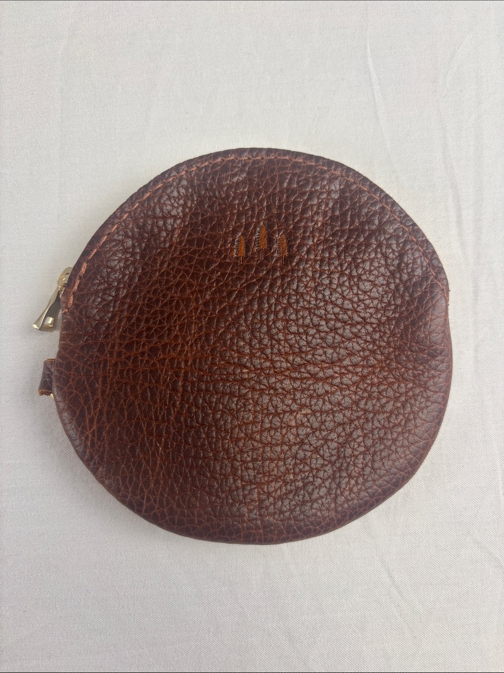 Portland Leather Goods Gordita Pouch in Nutmeg Full Grain Pebbled Leather